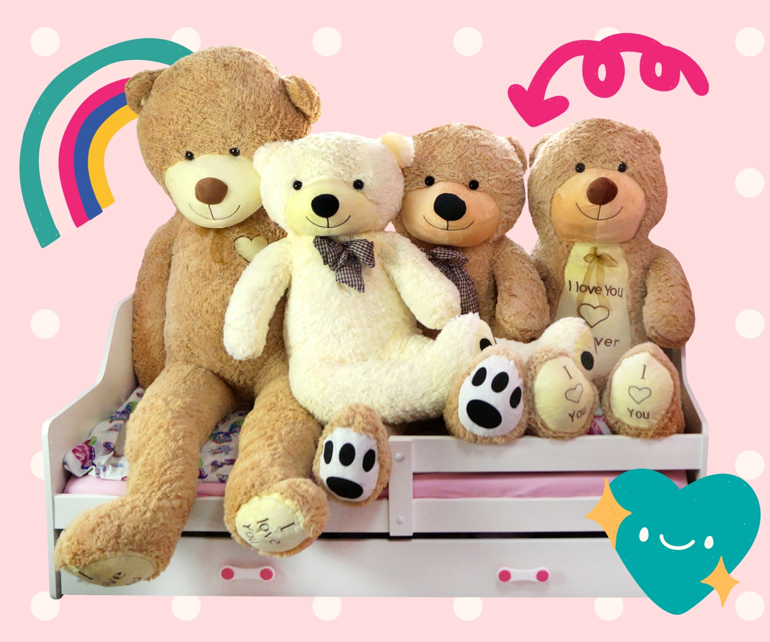 Ours en Peluche XXL - Le Cadeau Parfait pour Toute Occasion